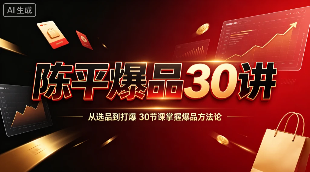 【精】陈平爆品30讲,从选品到打爆,30节课掌握爆品方法论 【精】陈平爆品30讲,从选品到打爆,30节课掌握爆品方法论