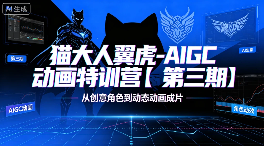 【精】猫大人翼虎-AIGC动画特训营【第三期】从创意角色到动态动画成片 【精】猫大人翼虎-AIGC动画特训营【第三期】从创意角色到动态动画成片