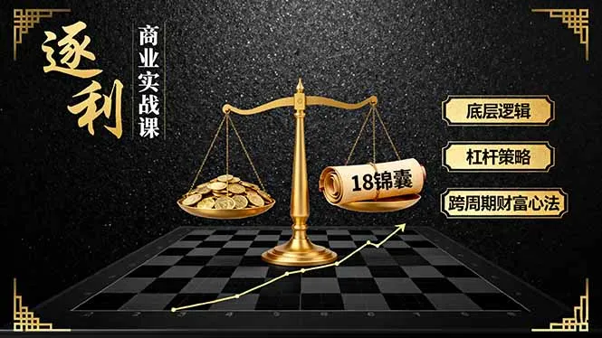 《逐 利》商业实战课,底层逻辑、杠杆策略、18锦囊,跨周期财富心法 《逐 利》商业实战课,底层逻辑、杠杆策略、18锦囊,跨周期财富心法