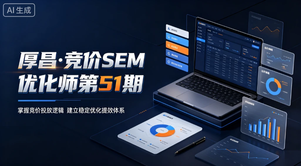 【精】厚昌·竞价SEM优化师第51期,掌握竞价投放逻辑,建立稳定优化提效体系 【精】厚昌·竞价SEM优化师第51期,掌握竞价投放逻辑,建立稳定优化提效体系