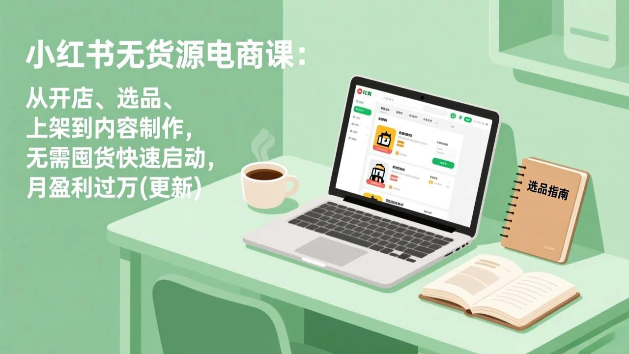 【精】小红书无货源电商课:从开店、选品、上架到内容制作,无需囤货快速启动,月盈利过万(更新) 【精】小红书无货源电商课:从开店、选品、上架到内容制作,无需囤货快速启动,月盈利过万(更新)
