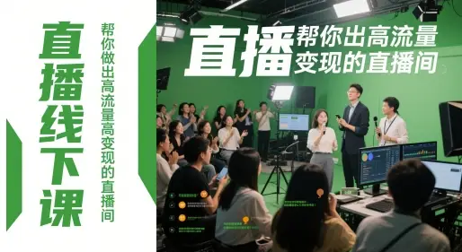 直播线下课,帮你做出高流量高变现的直播间 直播线下课,帮你做出高流量高变现的直播间