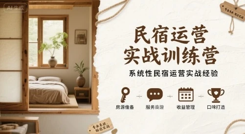 【精】民宿运营实战训练营,系统性民宿运营实战经验 【精】民宿运营实战训练营,系统性民宿运营实战经验