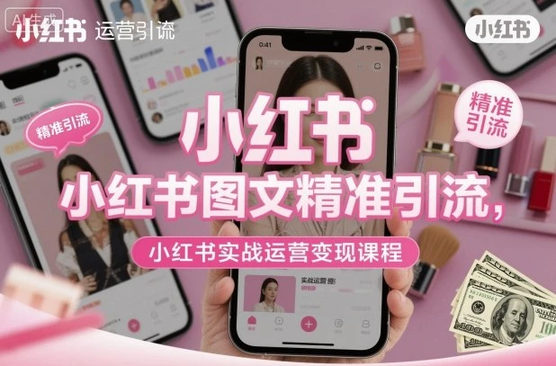 小红书图文精准引流,小红书实战运营变现课程 小红书图文精准引流,小红书实战运营变现课程