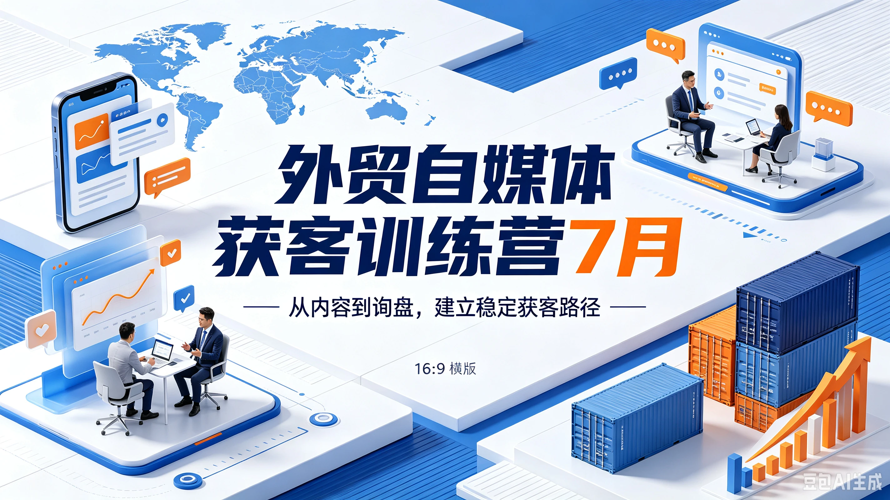 【精】外贸自媒体获客训练营7月，从内容到询盘，建立稳定获客路径